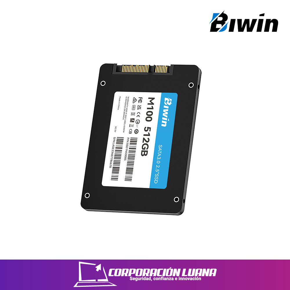 Biwin M100 512GB SSD 2.5インチ SATA SSD SATA BIWIN M100 512GB ( SSDSBM10512G ) LECTURA 550 MBS